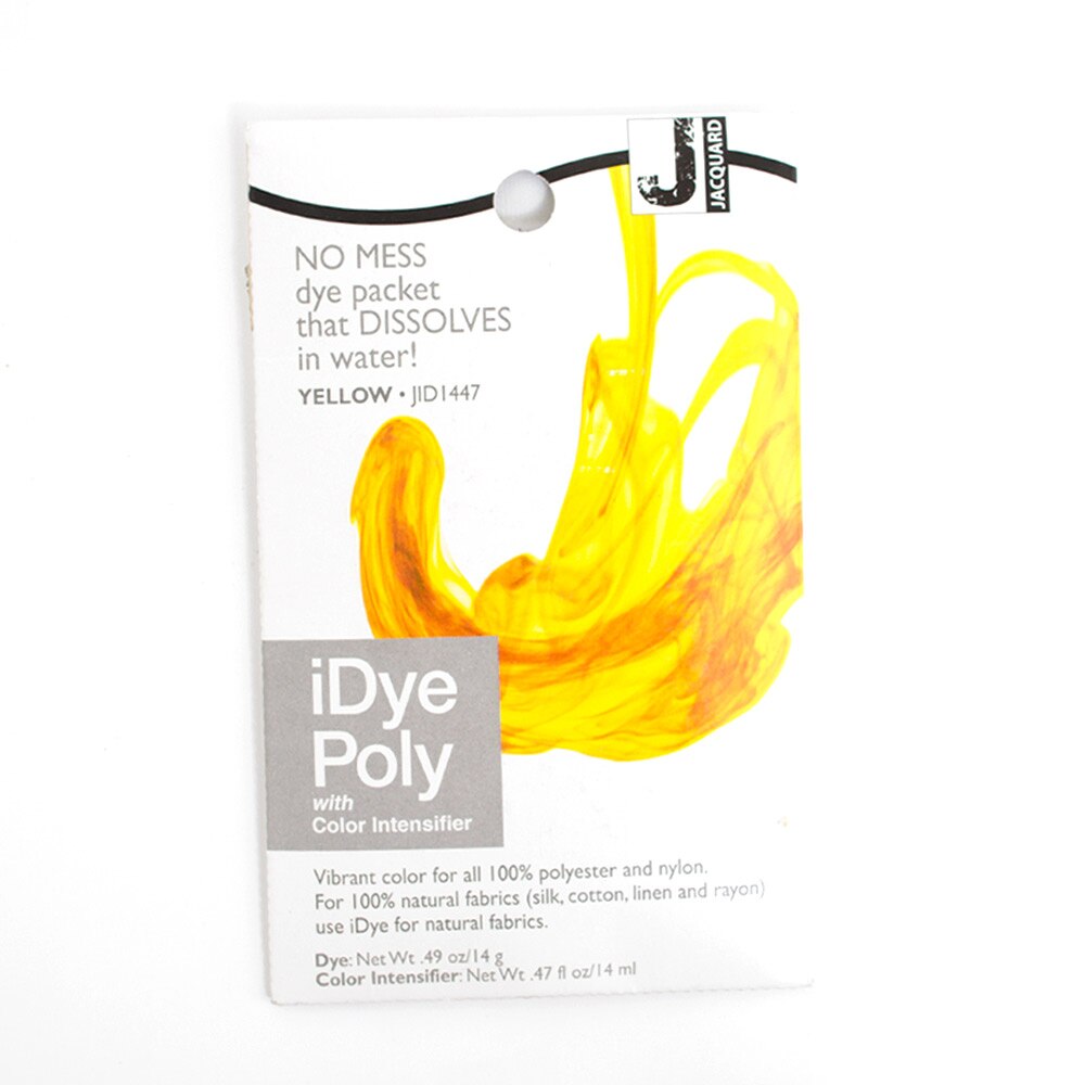 Jacquard, Fabric Dye, Art & School, iDye, Poly, 14gm, 47172, Poly Yellow